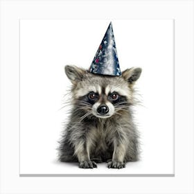 Birthday Raccoon 4 Canvas Print