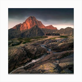 Sunset In The Mountains 1 Canvas Print