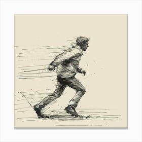 Man Running Canvas Print