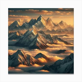 Sunrise Over The Mountains 2 Canvas Print