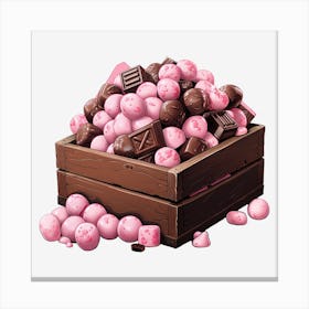 Pink Candy Crate Canvas Print