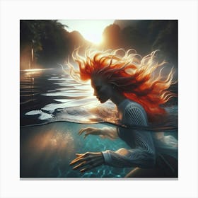 Lady In Water Canvas Print