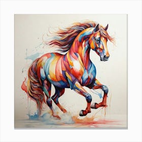 Colorful Horse 3 Canvas Print