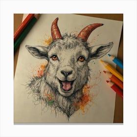 Goat! 4 Canvas Print