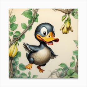 Duck In The Tree Canvas Print