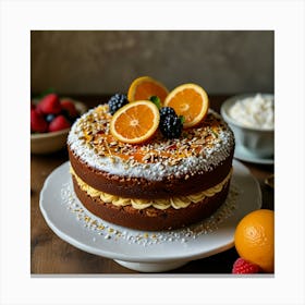 Orange Cake Canvas Print