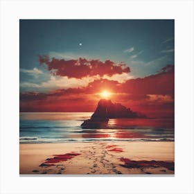 Sunrise On The Beach Canvas Print