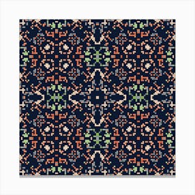 Set of geometric pattern with colored squares 3 Canvas Print