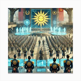 Solar Military Academies Converted Canvas Print