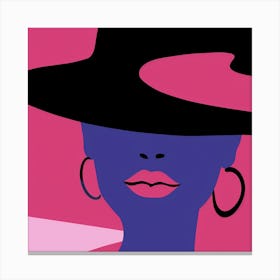 Woman In A Hat 4 Canvas Print