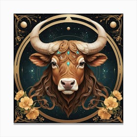 Taurus Square Art Print 3 Canvas Print