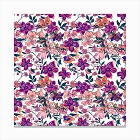 Bloom Burst London Fabrics Floral Pattern 1 Canvas Print