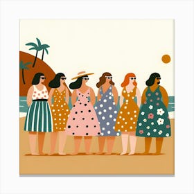 Women On The Beach Canvas Print