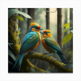 Birds In The Forest 3 Canvas Print