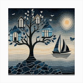 House On A Tree Canvas Print