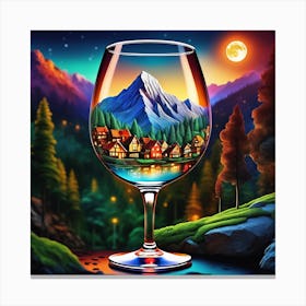 Wine Glass Painting Canvas Print