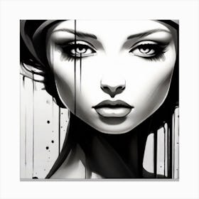 Black And White Painting Canvas Print