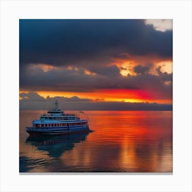 Sunset On The Sea 1 Canvas Print