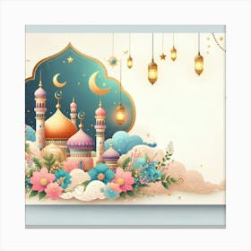 Ramadan Card Canvas Print