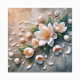 Magnolia Painting Canvas Print