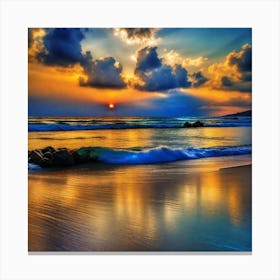 Sunset On The Beach 817 Canvas Print