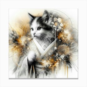 Kimono Cat 2 Canvas Print