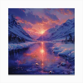 Sunset In The Mountains 6 Canvas Print