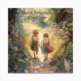 Best Friends Forever Art Print. A Beautiful Gift For Your Best Friend. Canvas Print