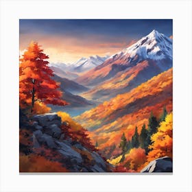 Autumn Landscape Painting 1 Canvas Print