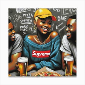 Supreme Pizza 3 Canvas Print