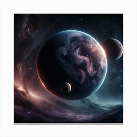 Planets In Space 3 Canvas Print