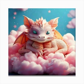 Firefly Sleeping Baby Dragon Cradled On Candy Clouds 64670 (2) Canvas Print