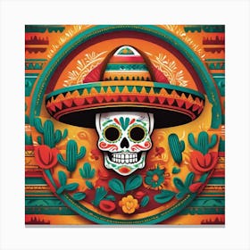 Mexican Skull 45 Canvas Print
