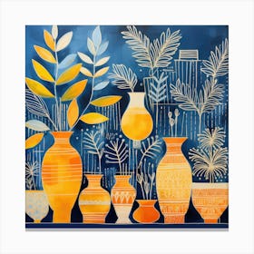 Vases And Plants Canvas Print