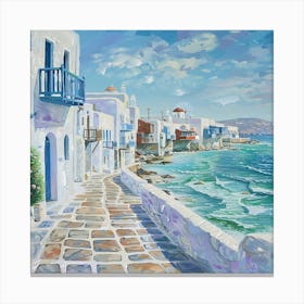 Mykonos Town Canvas Print