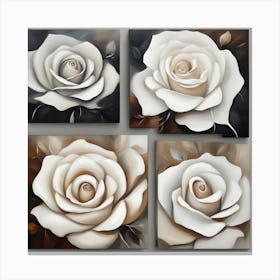 White Roses 1 Canvas Print