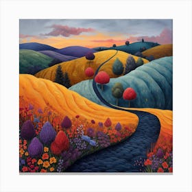 Road In The Countryside Canvas Print