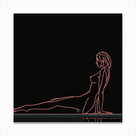 Woman Laying On Her Back Canvas Print
