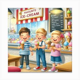 Ice Cream Shop Canvas Print