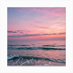 Sunset At The Beach 3 Canvas Print