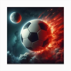 Soccer Ball In The Sky Canvas Print