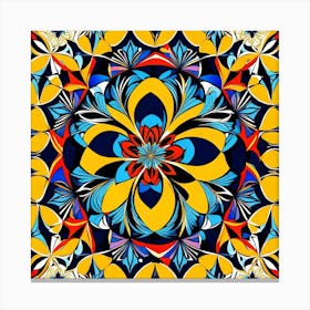 Abstract Floral Pattern 3 Canvas Print