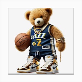 Utah Jazz Teddy Bear Stampe su tela