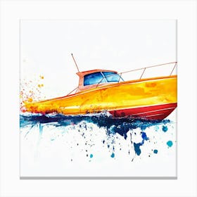 Boat In The Water Canvas Print