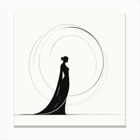 Silhouette Of A Woman Canvas Print