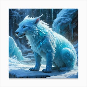 Frost Glowing ICE Animal 6 Canvas Print