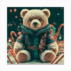 Christmas Teddy Bear Canvas Print