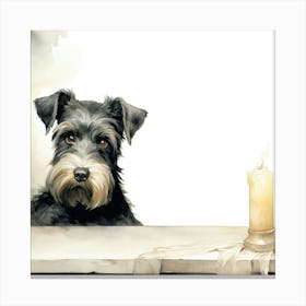 Standard Schnauzer Dog 3 Canvas Print