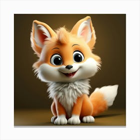 Cute Fox 111 Canvas Print