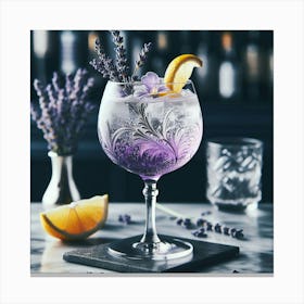 Lavender cocktail Canvas Print